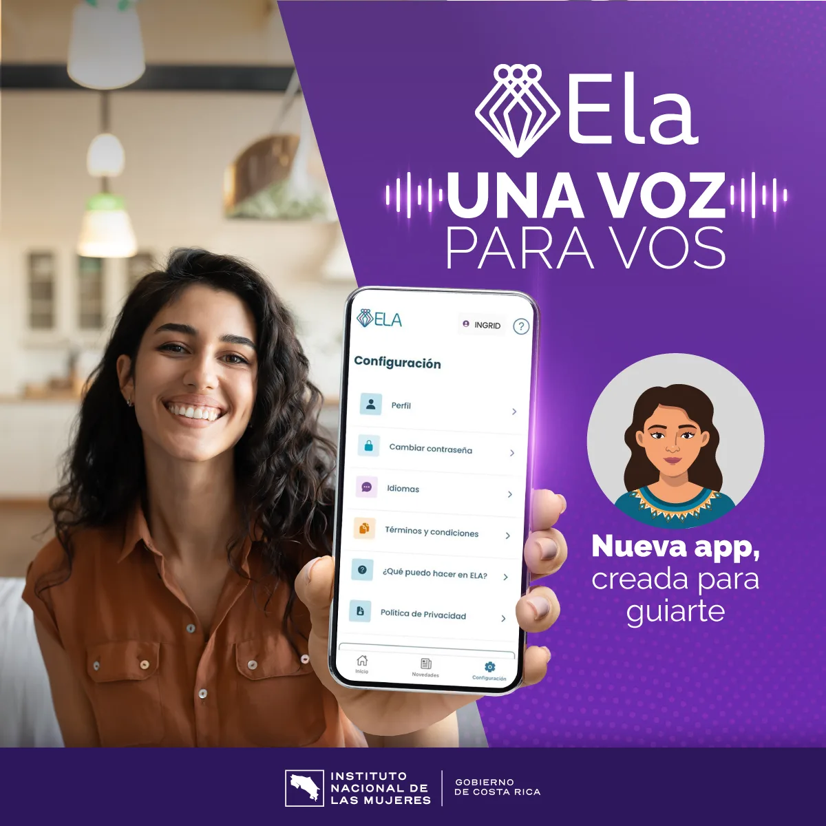 INAMU lanza aplicación “Ela” para brindar atención y apoyo a mujeres 24 ...