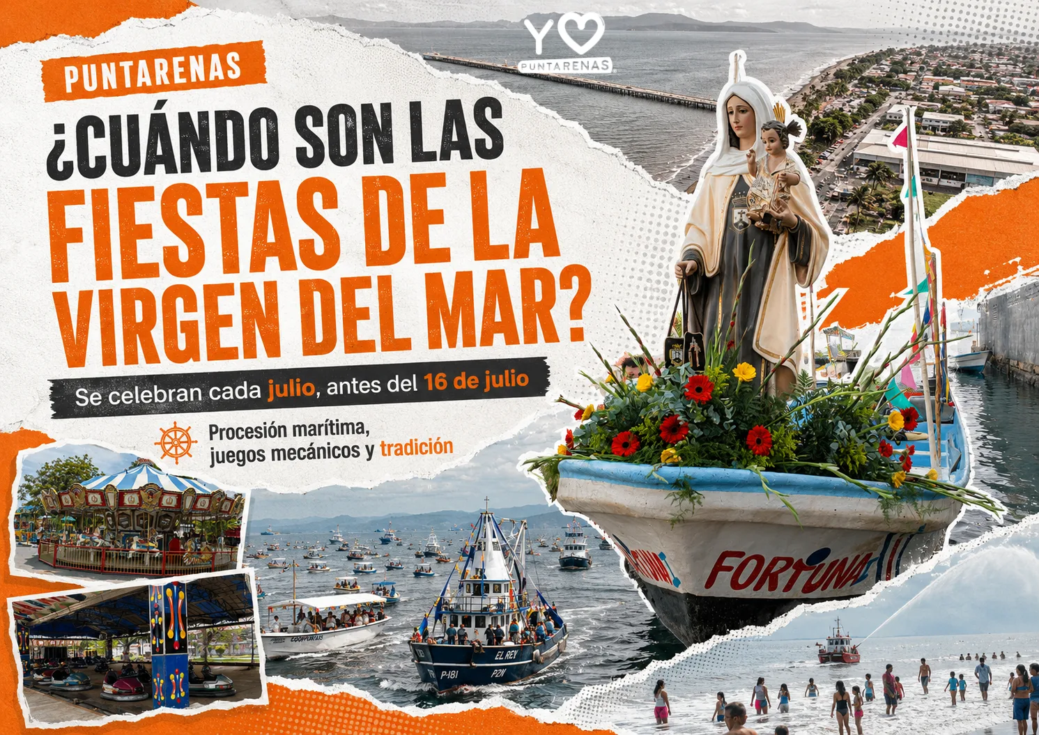 ¿Cuándo son las Fiestas de la Virgen del Mar en Puntarenas? | Yo Amo ...