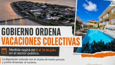 Imagen informativa sobre vacaciones colectivas en el sector público del 6 al 10 de julio
